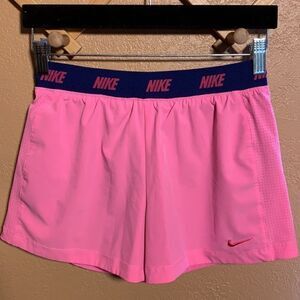 Nike Dri-Fit Girls Pink Lined Shorts Size Large 12-13 Years
